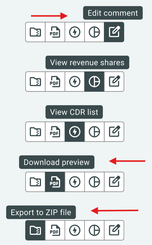 closed invoices actions pdf view and export .png